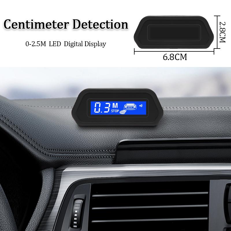 Hippcron Car Parking Sensor With Auto Parktronic Reverse LED Monitor 4 Sensors Radar Detector System Backlight Display