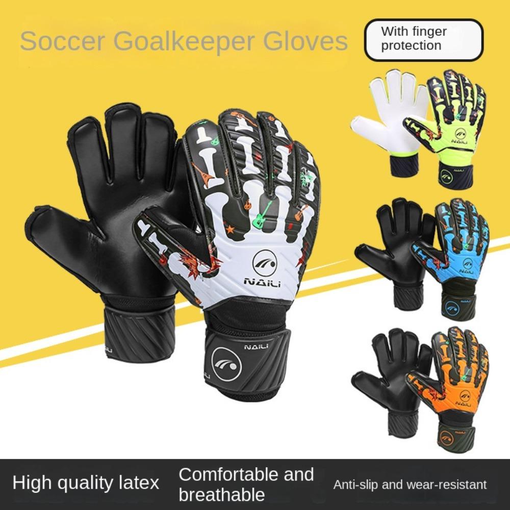 Anti Slip Kids Football Goalie Gloves Thickened Game Goalkeeper Gloves Play Football