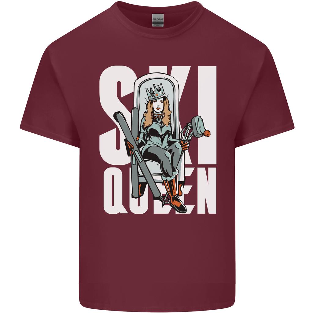 Ski Queen Funny Skiing Winter Sports Unisexs Light Cotton TShirt