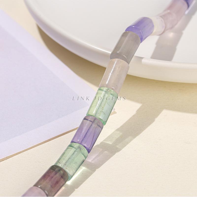 Jinde Jewelry Natural Colorful Fluorite Irregular Beads - Round, Tube, Teardrop Shapes for DIY Jewelry Accessories and Beading.