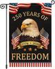 Louise Maelys 250th Anniversary Garden Ag with Eagle Design, 250 Years American Patriotic Yard Banner Sign 12x18 Double Si