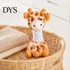 Interactive Tug of War Rope Stuffed Animal Dog Toy, Indestructible Giraffe Raccoon Squeaky Plush Toy Durable Companions with Rope, Soft Washable Chew