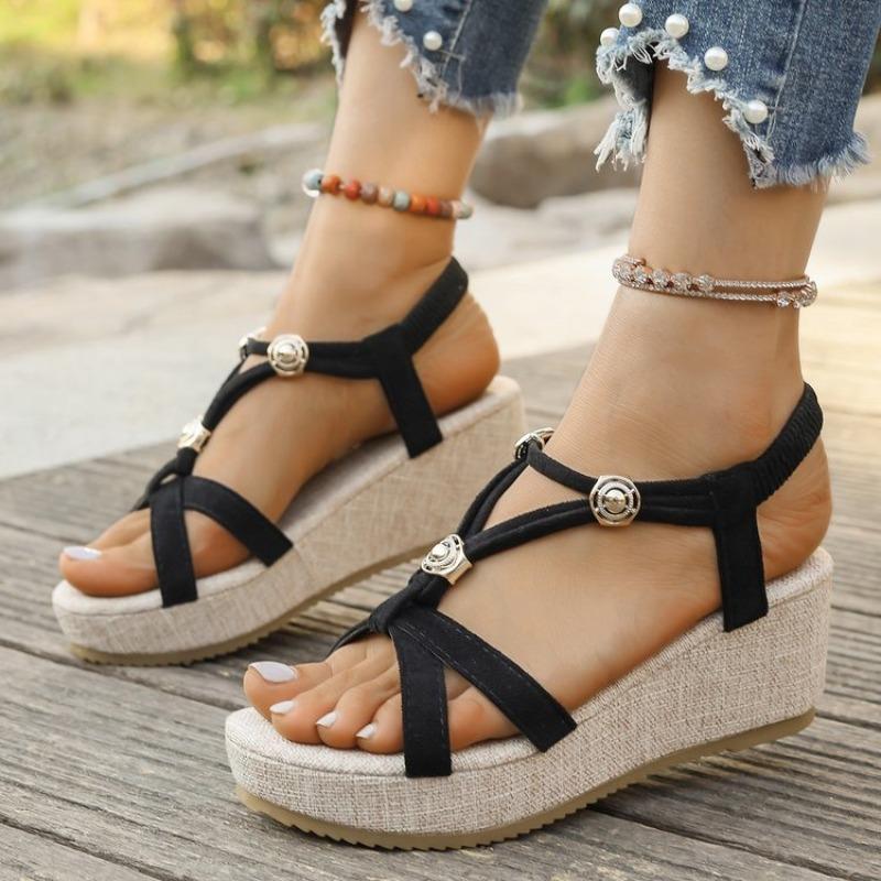 Wedge Sandals for Women Summer 2026 Comfortable Non Slip Beach Shoes Woman Platform Roman Sandalias Mujer