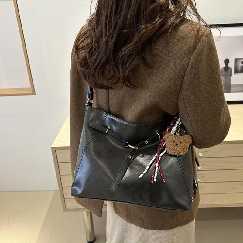 Vintage Large Capacity Women's Shoulder Bag Fashion Backpacks Pu Leather Ladies Crossbody Bag Female Commuter Handbags KTY