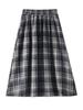 Women's Plaid A-line Skirt: Mid-Length, Thickened for Autumn/Winter 2025, Slimming Fit.