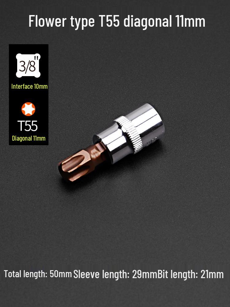 Flower Pattern Torx T30 T40 Slotted Phillips Screwdriver Bit Set with Press-Fit Heads