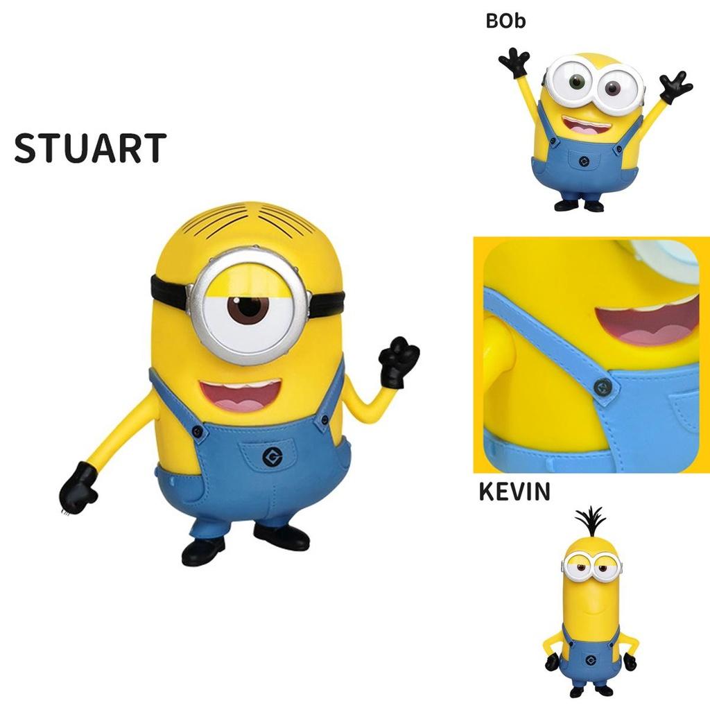 Ich Einfach Unverbesserlich Minions Bob/kevin/stuart Spielzeug Puppe Modell Actionfigur für Kinder Ungiftig Kein Ausbleichen Perfekter Kuchenaufsatz Heimdeko