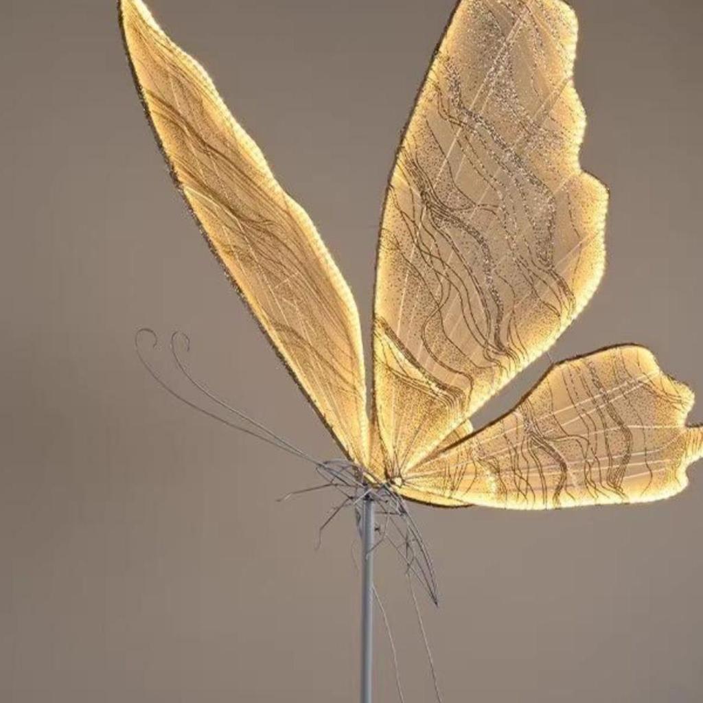 Luminous Butterfly Wrought Iron Wedding Aisle Chandelier Decor Props