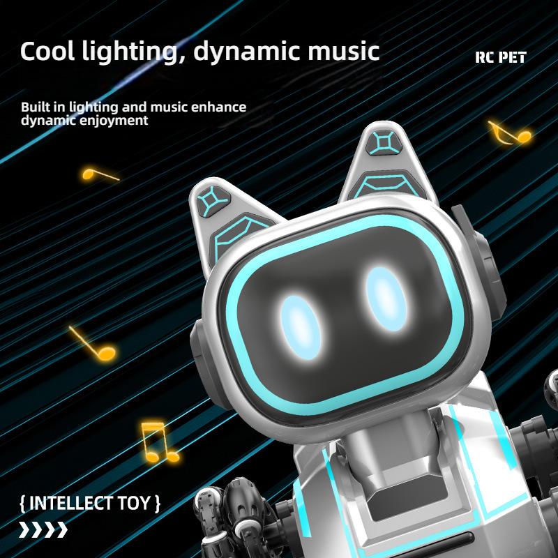 Children's Remote Control Eight-Wheel Stunt Robot Dog Gesture Sensing Electric Light Music Educational Robot Remote Control Car