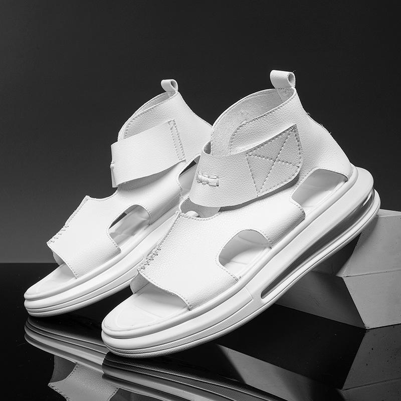 

Популярные мужские повседневные 2025 лето модель с подиума универсальная мода подошва-воздушная подушка пляжная обувь римские сандалии 39