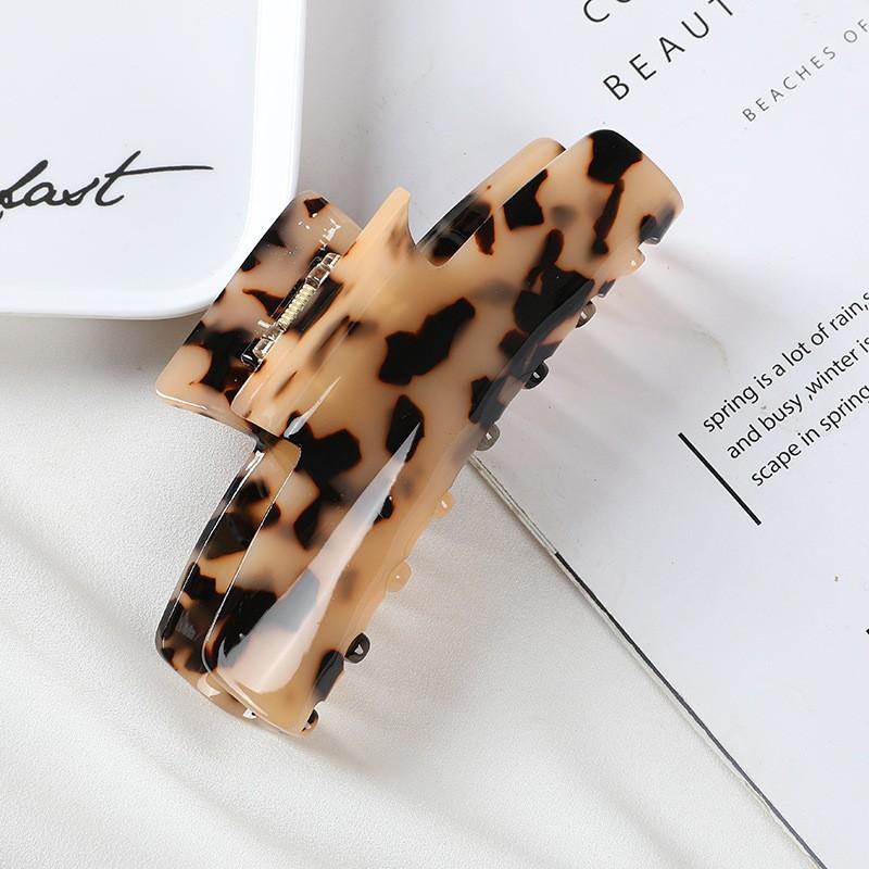 Women Hair Accessories Fashion Large Size Rectangle Acetate Hair Claws Colourful Marbling Ponytail Acetic Claw Clips For Girls