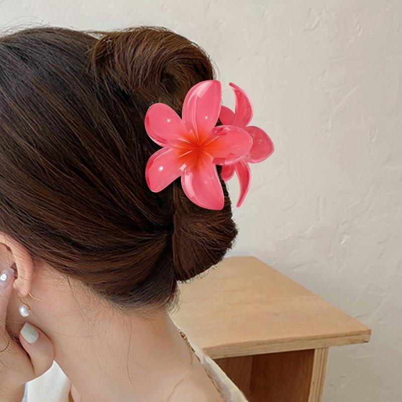 Frangipani Hairpin Beach Vacation Style Bauhinia Flower Updo Shark Hairpin Set