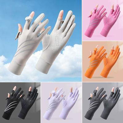 Touch Screen Cycling Gloves Sun Protection Driving Gloves Women Anti-uv Sun Gloves  Outdoor Sports