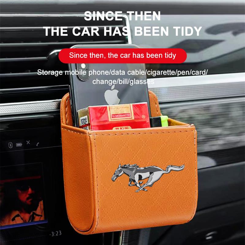 1 Pezzo Scatola Portaoggetti per Bocchetta d'Aria Auto Organizer per Telefono Occhiali Articoli per Auto Per Ford Mustang F10 Scarpe Miniatura Gt Shelby 2005 2015 Donna 2012 Kuga