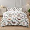 3pcs Spring Beautiful Floral Print Coreless Duvet Cover Set, Multi Size Bedding Decoration, Machine Washable