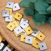 50pcs 8mm Stainless Steel Flat Square Spacer Bead Separator Beads for Bracelet Necklace Jewelry Making Accessories Wholesale