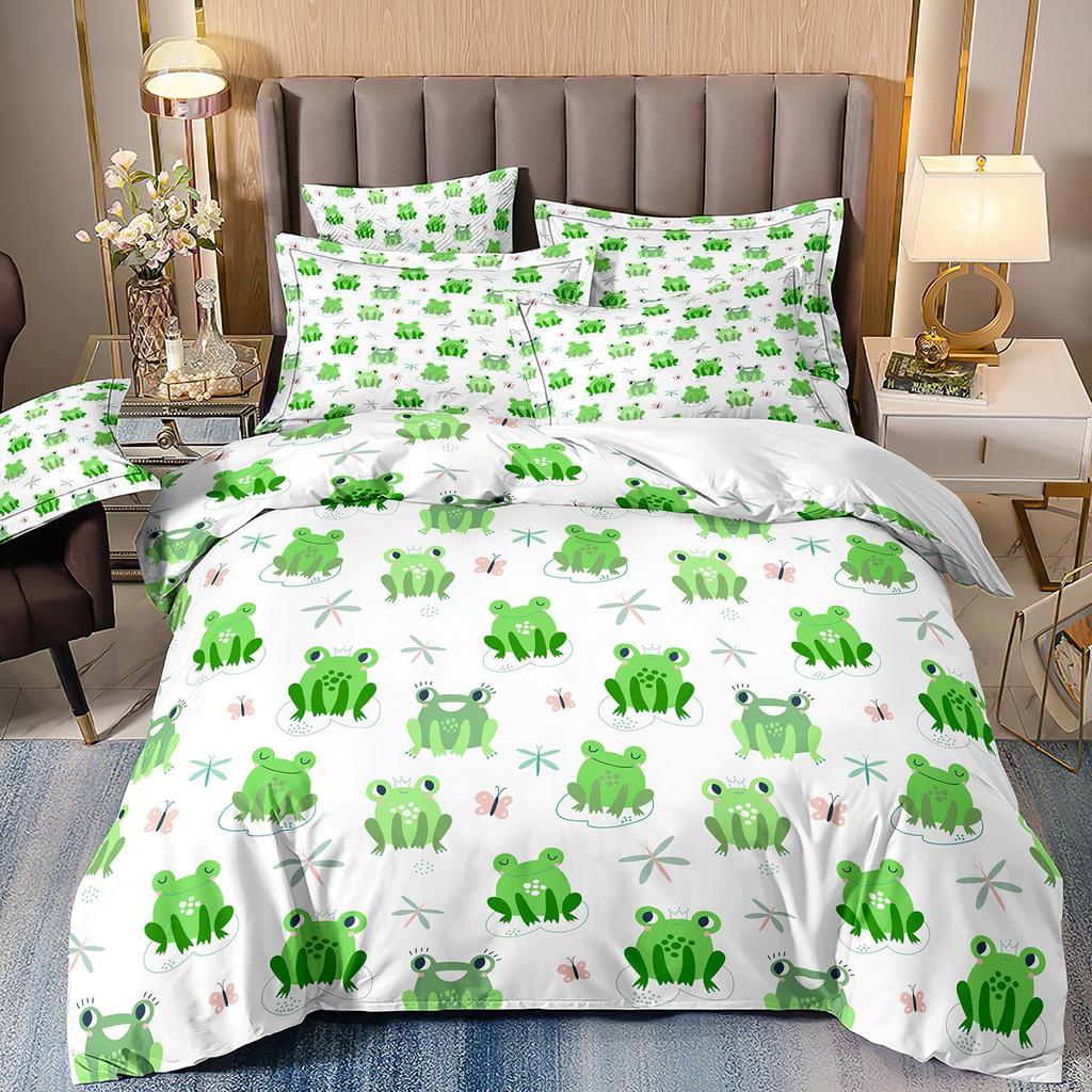 Children'S Cartoon Animal Panda Dog Toy Car Bedding 3D Digital Printing Three-Piece Set