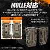 MILQUEST Magazine Pouch for Gas Handguns, MP5, and MP7, MOLLE Belt Compatible, Airsoft Soft Shell, Scorpion Style (Set of 2 Tan)