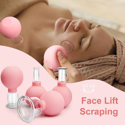 1 PC Rubber Massage Body Cups Vacuum Cupping Glass Face Cupping Facial Skin Lifting Body Anti Cellulite Chineses Massage Tool