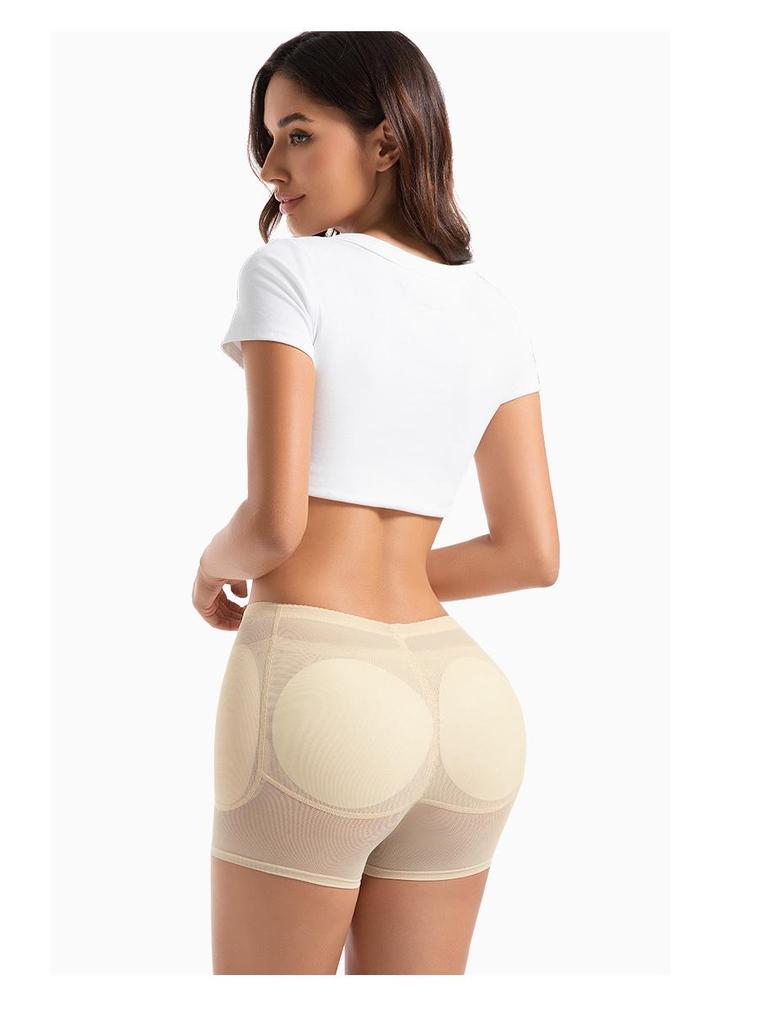 Women's Hip-Enhancing Butt-Lifting Tummy-Control Pants with Sponge Pads - Breathable Mesh Plus Size Shapewear