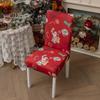 Decorative Cross-Border Christmas Chair Covers - Elastic Dining Chair Back Covers, Holiday Decor, Christmas Tablecloth Chair Covers.