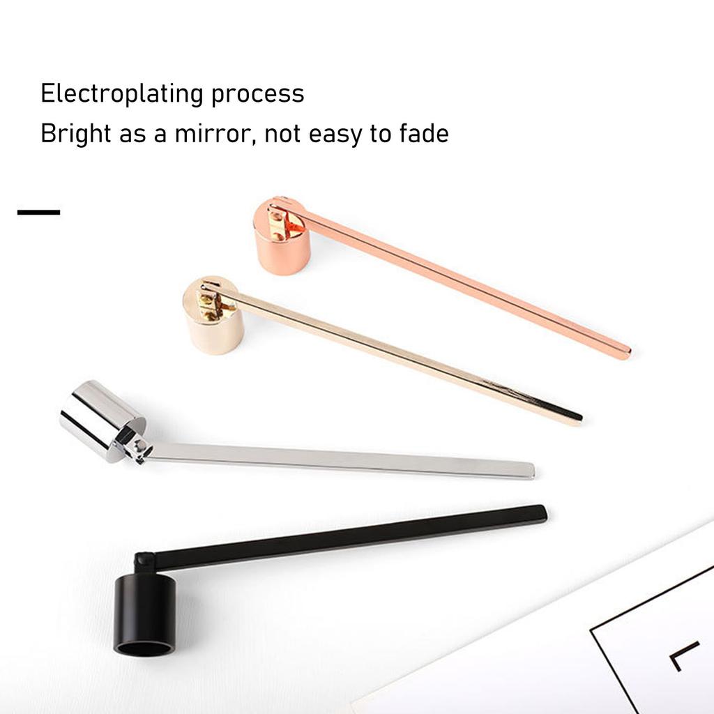 Black Candle Snuffer Stainless Steel Long Handle Putting Out Flame Safely Candle Extinguisher Wick Snuffer
