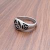 Vintage Celticský symbol Triquetra Nerezová ocel Pánské prsteny Prsten s uzlem Trinity Amulet Severské Biker Šperky Dárky