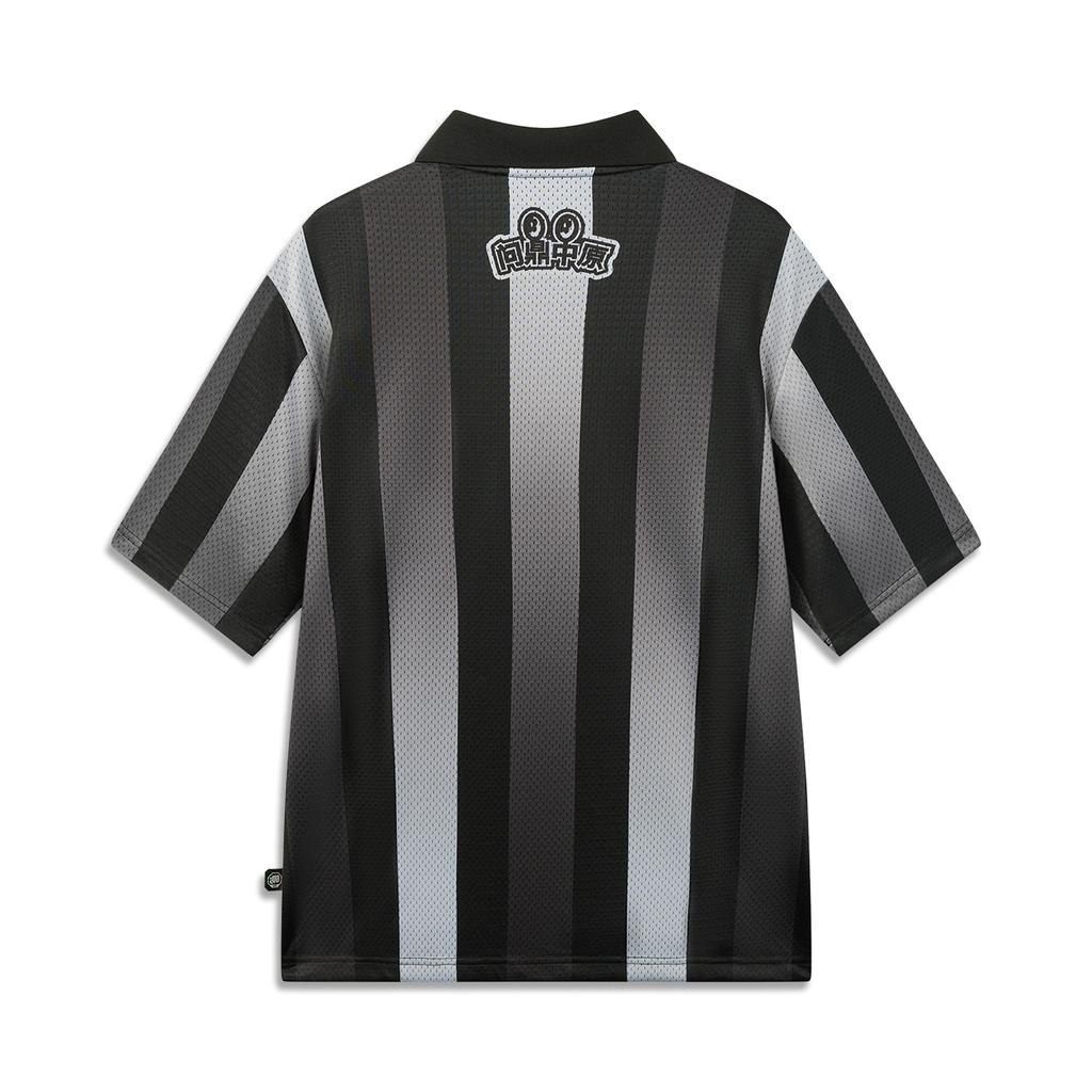 Li Ning × Badfive Basketball Champion Casual Fashion Loose Polo T-Shirt Men Tops Black ATSW749-1