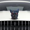 Demon Dog Car Hood Ornament Resin Sculpture with Red Eyes And Fangs Weather-Resistant Automotive Decor for Sedans Trucks Jeeps