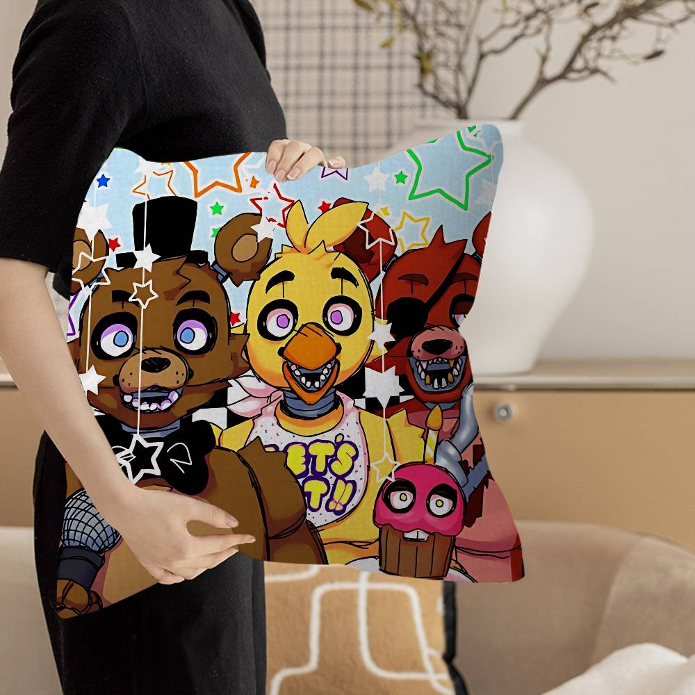 F-Fnaf Five-Nights-At-Freddys Personalized Pillow Cover Kids Bedroom Wild Party Decor Pillowcase Kid Birthday Shower Gift