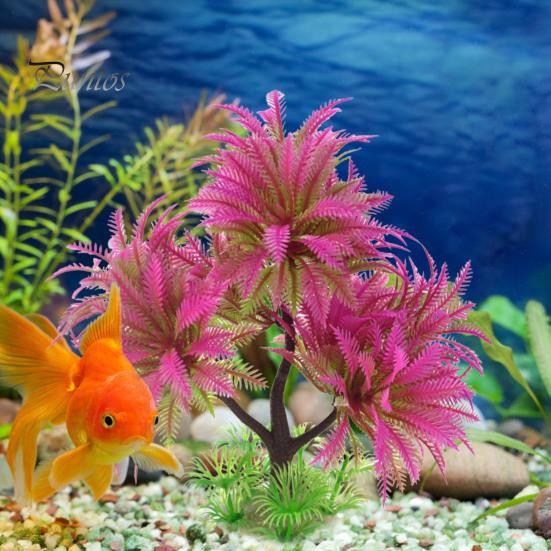 Aquarium Artificial Plants Realistic Aquatic Plastic Grass Hydroponic Simulation Trees Landscape Easy To Maintain Safe Fake Seaweed for Fish Tank