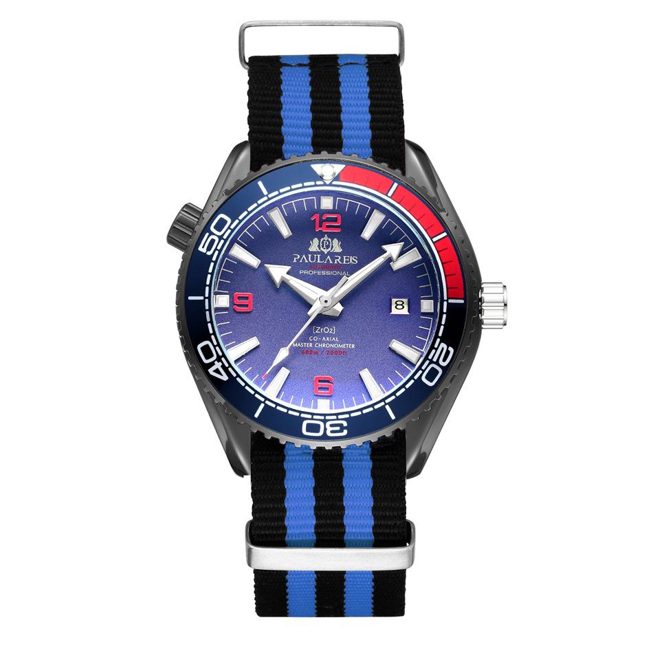 Paulareis Fully Automatic Mechanical Luminous Classic Canvas Strap Men's Watch
