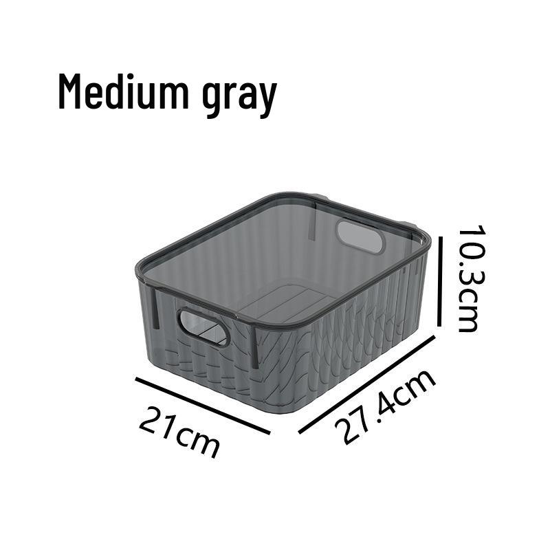 Yiyi Gou Transparenter Schreibtisch Kosmetik Organizer mit Deckel - Aufbewahrungsbox für Masken & Lippenstifte