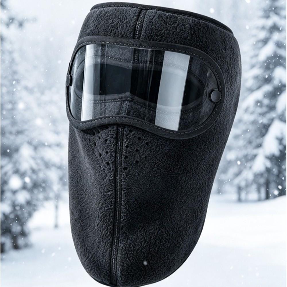 Plush Full Face Cover Soft Goggles Mask Face Cover Winter Cycling Mask  Riding