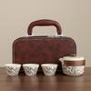 Retro Hand-held Pot, Express Cup, One Pot, Three Cups, Portable Travel Tea Set, Business Gifts for Opening Events
