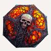 Buntglas Totenkopf Kunst Wanddeko Regenschirm Tag Geschenk Y258