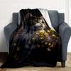 Flower Cat Flannel Blanket Throw Blanket Soft Warm Sofa Bed Camping Car Home Decor Unique Christmas Gift C9302154