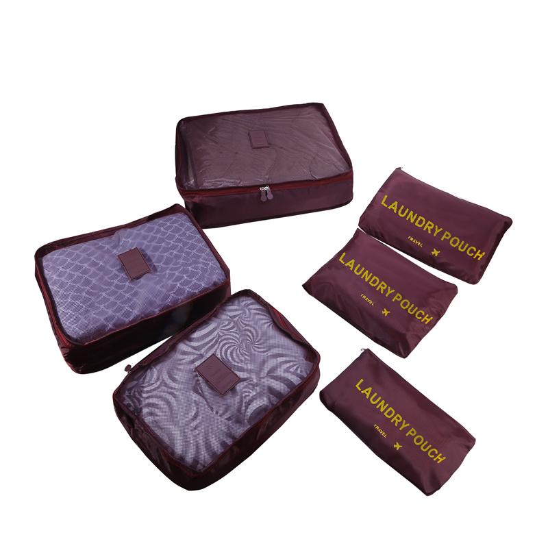 6 Stück Reise-Organizer Aufbewahrungsbeutel Tragbarer Reisekoffer-Organizer Reisetasche für Damen Gepäck-Organizer Kleider Schuhe Tasche
