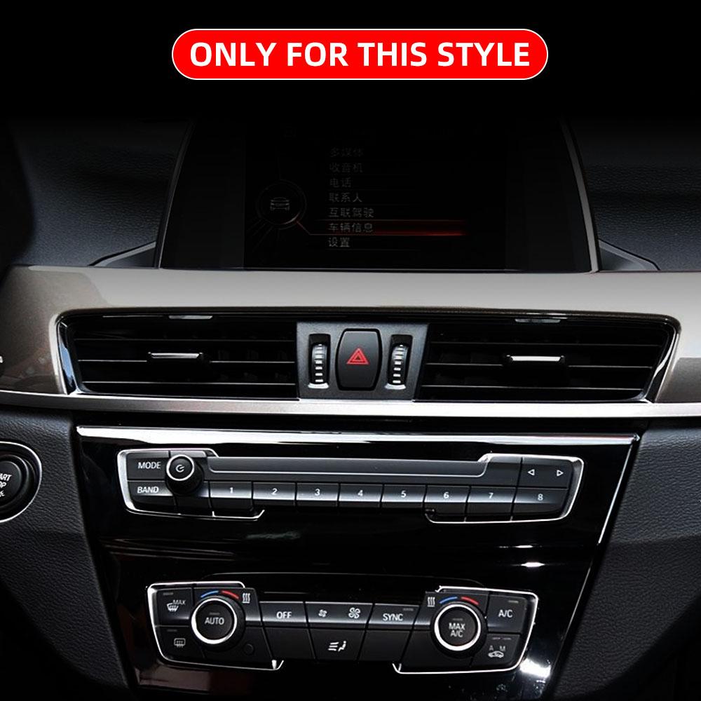 ABS Car Center Console Air Conditioning AC Outlet Decoration Cover for BMW X1 F48 2016 -2020 Vent Trim Frame Sticker Accessories