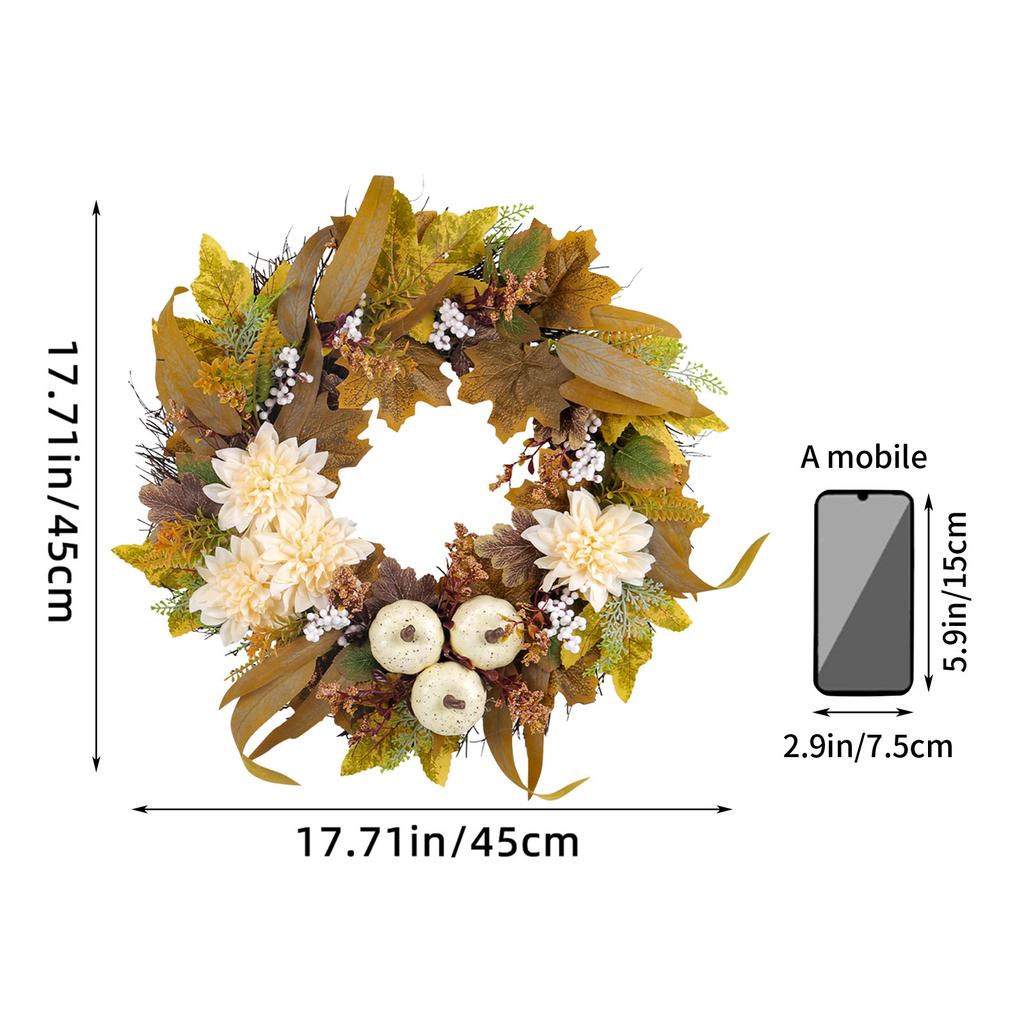 Coroană, coroană de frunze artificiale, decorațiuni pentru agățat uși, recuzită pentru festival, agățat pe fereastră