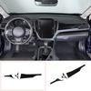 Glossy Piano Black Dashboard Panel Trim Sticker For Subaru Crosstrek 2024+
