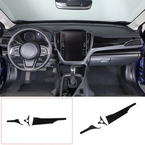 Glossy Piano Black Dashboard Panel Trim Sticker For Subaru Crosstrek 2024+