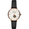 Gianni T-Bar Silver Black Leather Ladies Mechanical Automatic Watch AR60047