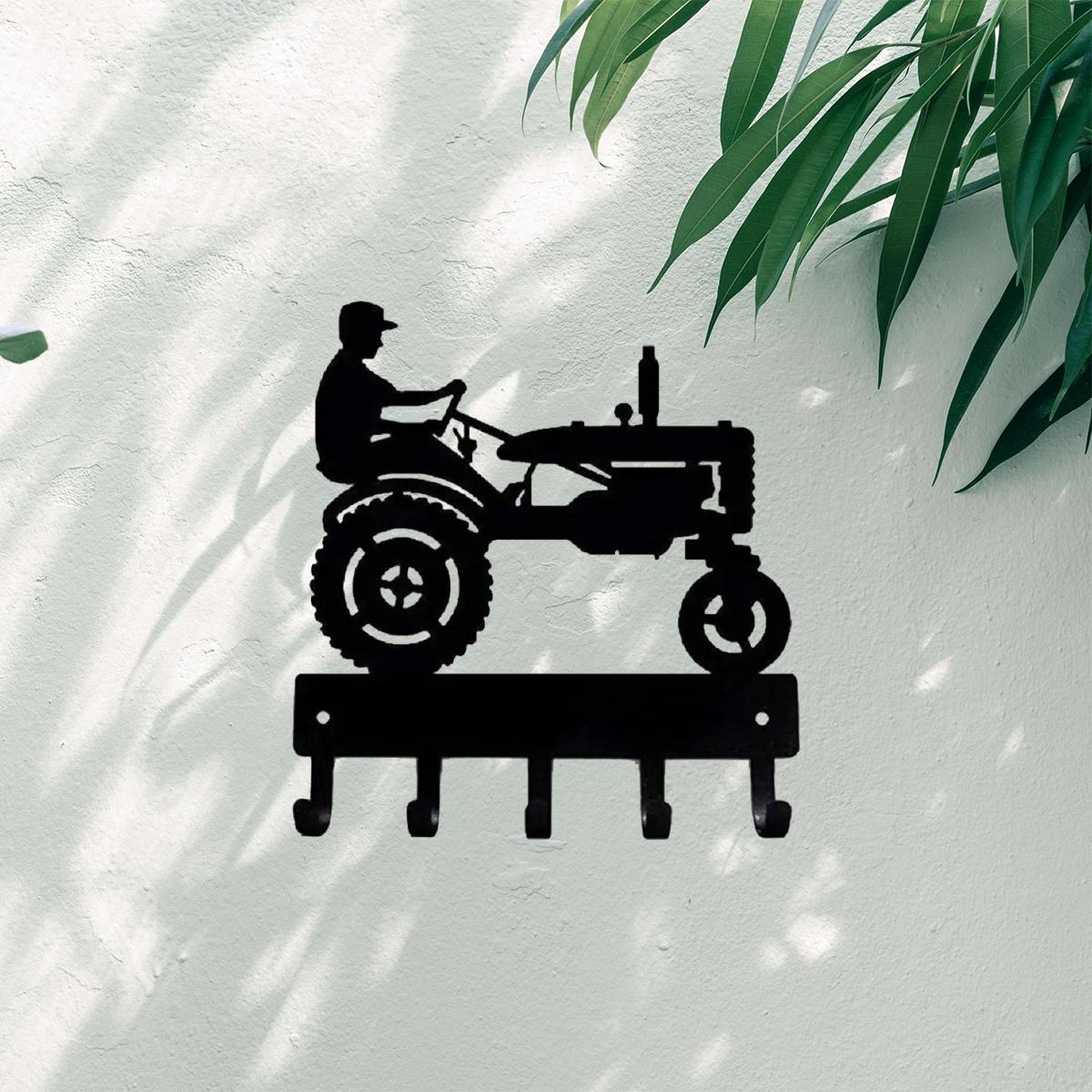 1 шт. Сельскохозяйственный трактор с фермерской вешалкой для ключей - 6 дюймов в ширину — фото 7