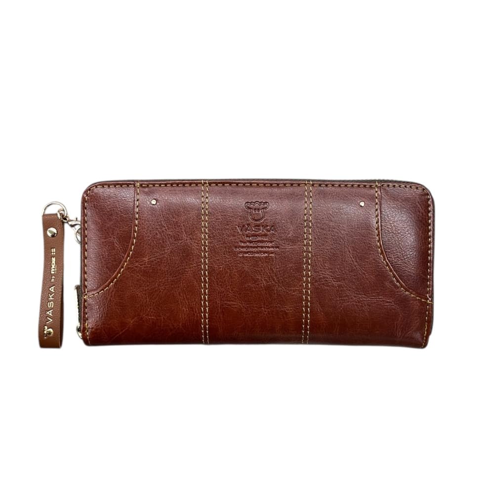 K-PARTS VASKA от moz Taylor Круглый кошелек-клатч на молнии, дизайн moz VASKA с лосем, Многофункциональный кошелек с отделениями для карт, Идеальный подарок для женщин, девушек,