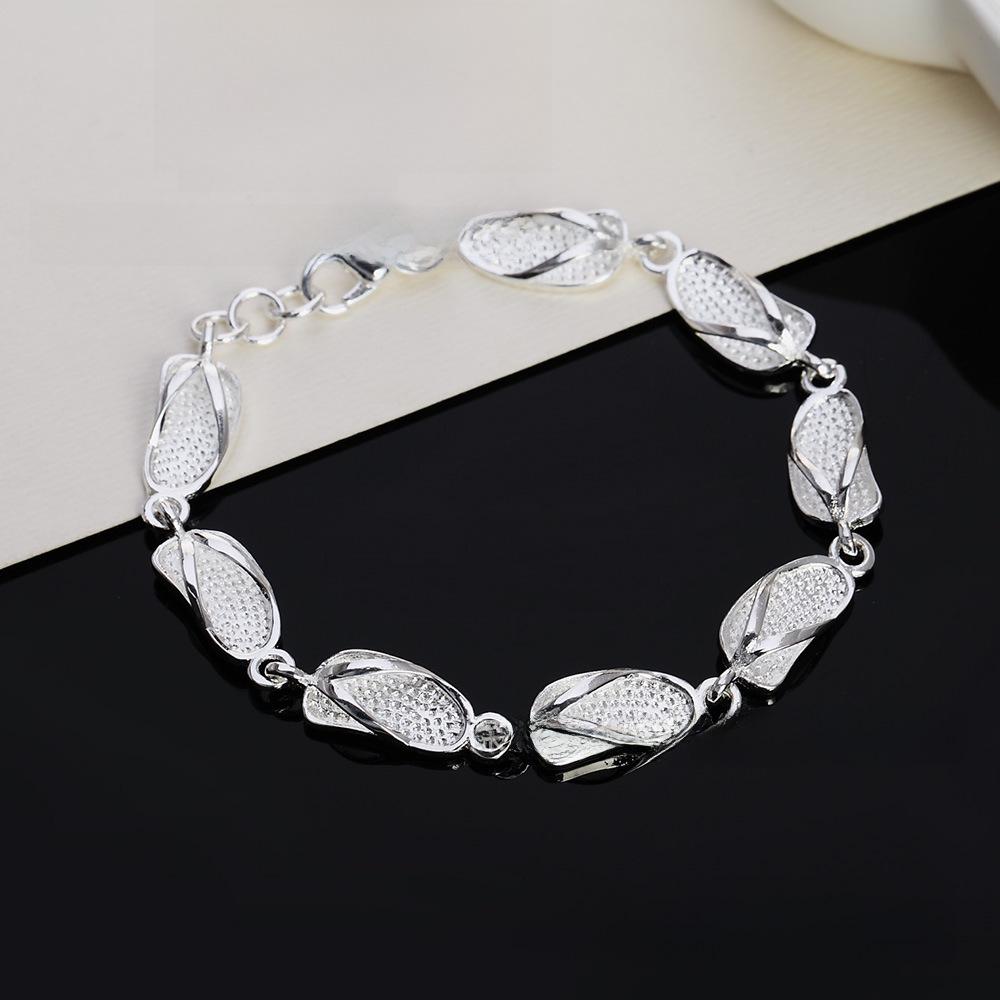 JinShihu Elegant Silver Jewelry Ladies' Bracelet and Slippers - European and American Fashion