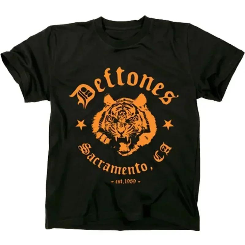 Deftones T Shirt Men High Quality Cotton T-shirt Fashion Women Short Sleeve Tops Punk Music Style Metal American Tee Shirt