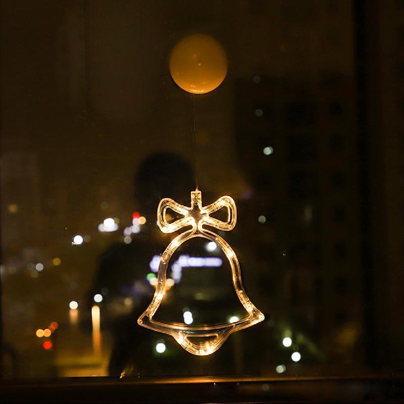 LED Reindeer Santa Suction Cup Lights for Living Room, Shop Window, or Christmas Tree - Creative Colored Decorations