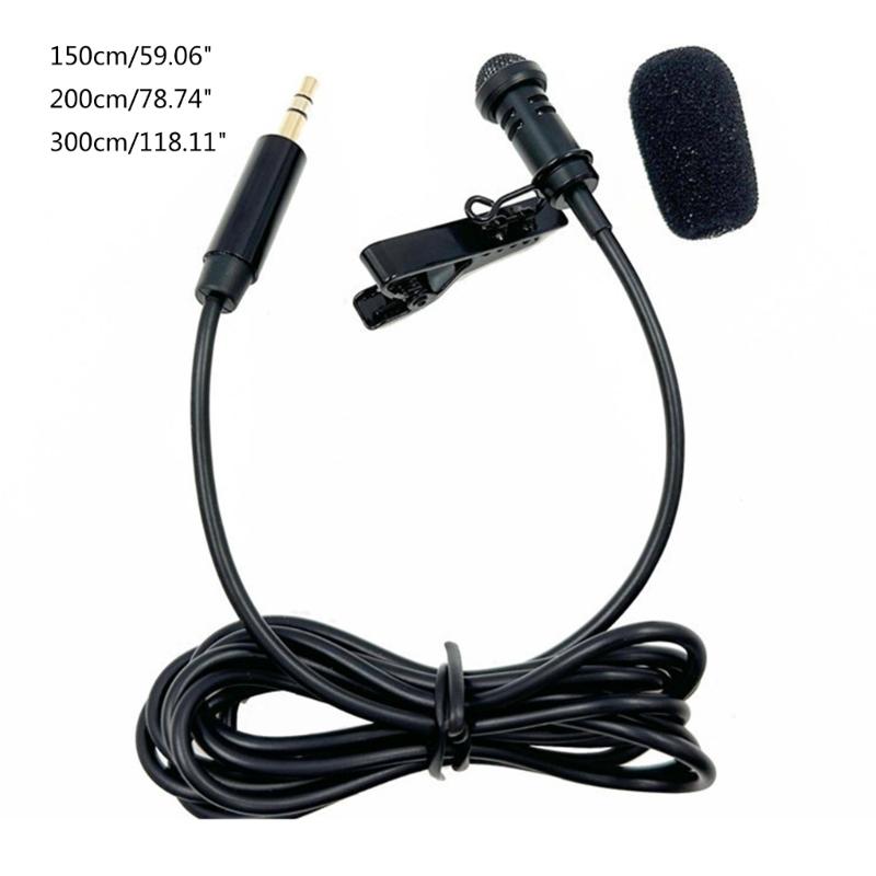 Portable 2.5mm Shielded Cable Microphone Lavalier Microphone Replacement Noise Reduction HiFi Sound 3.5mm Plug