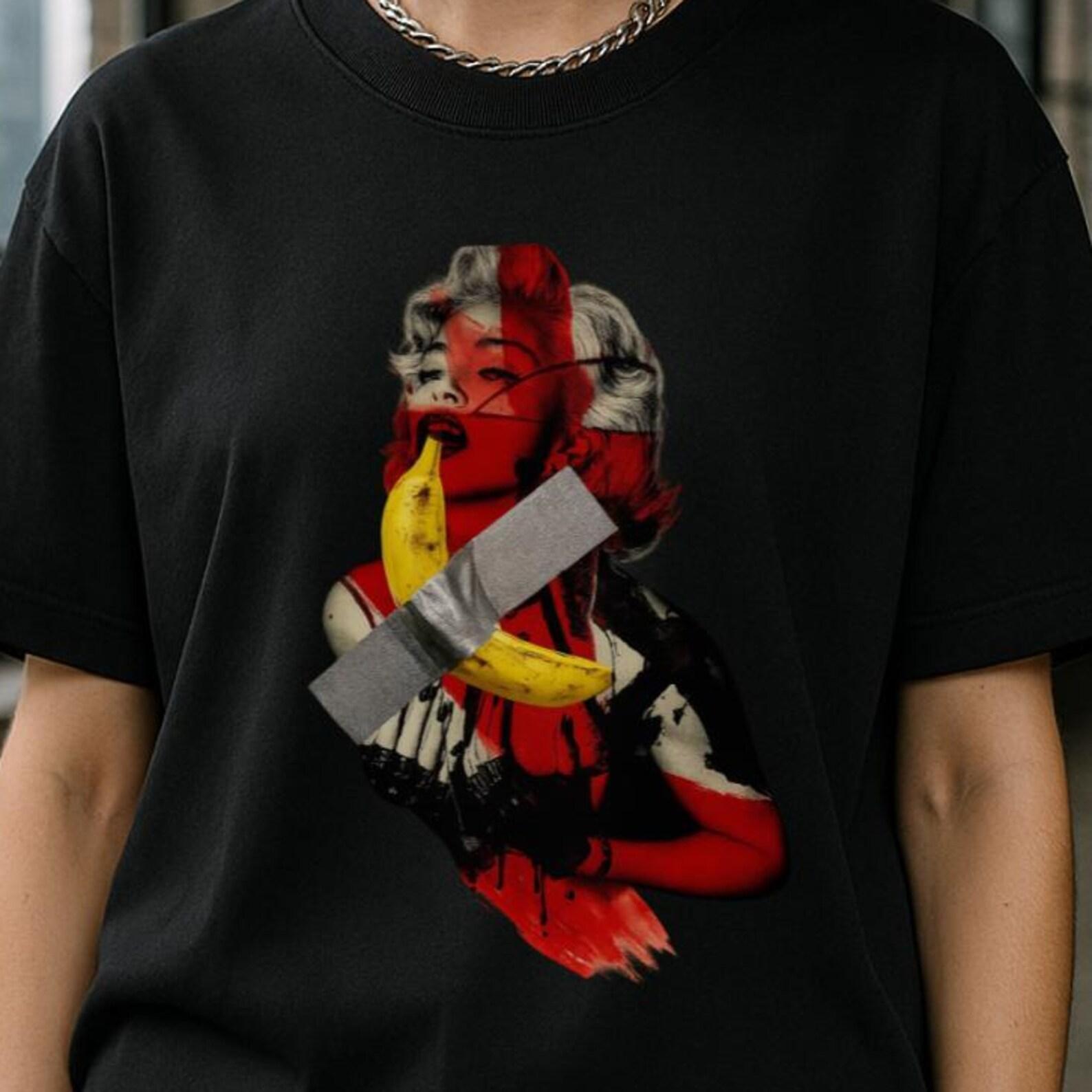 Marilyn Monroe Pop Art Shirt: Retro Banana Portrait Tee XL